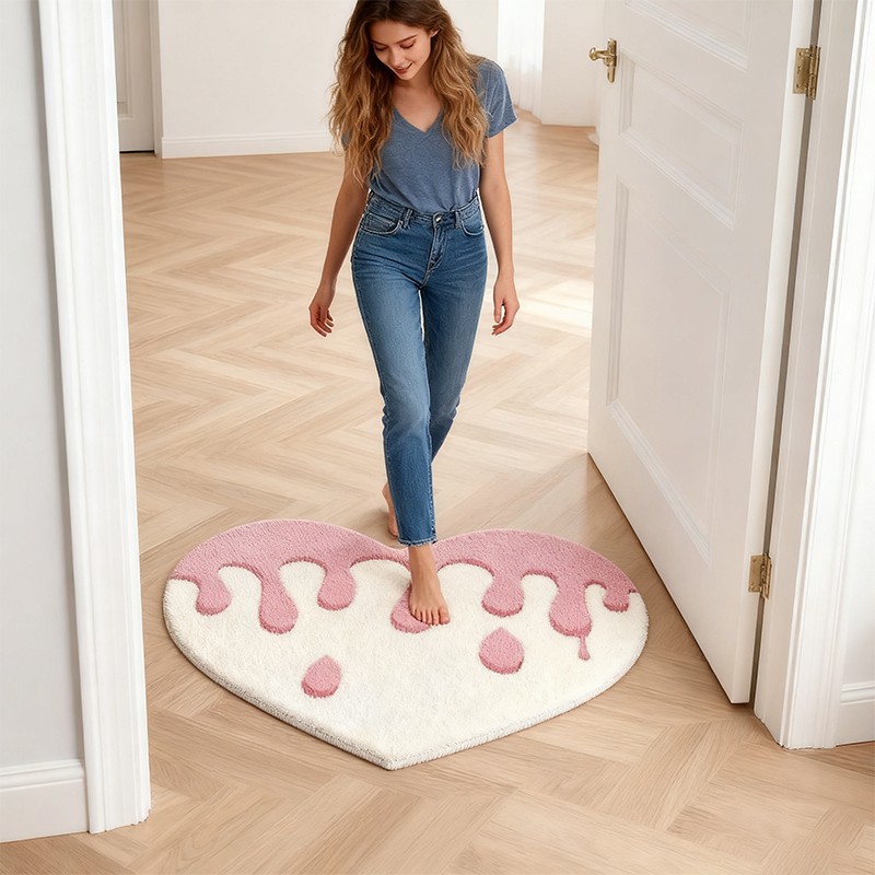 Love Shaped Plush Carpet high quality